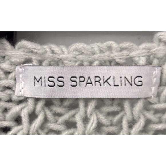 Miss Sparkling Open Knit Oversized Cardigan Sweater, Size XL - Picture 4 of 5